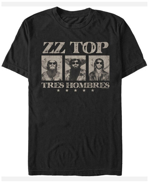 ZZ Top Men's Tres Hombres Most Wanted Portraits Short Sleeve T-Shirt