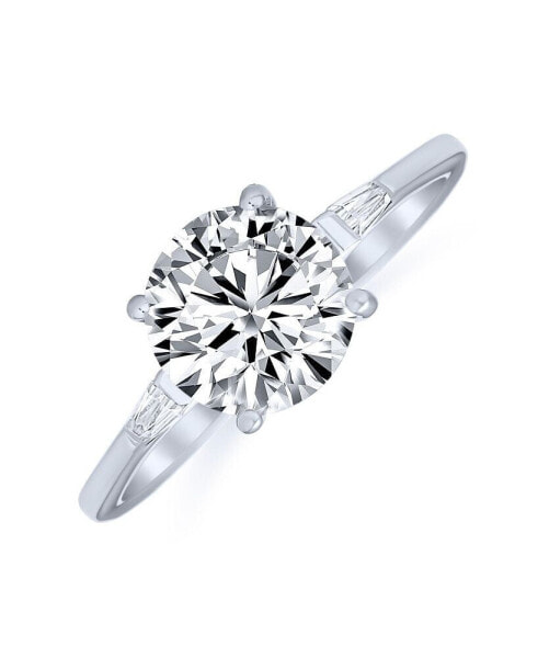 Кольцо Bling Jewelry Brilliant Cut 3CT Solitaire Engagement