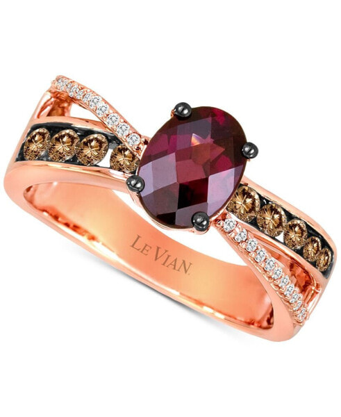 Кольцо Le Vian Raspberry Rhodolite Diamond Bloom.