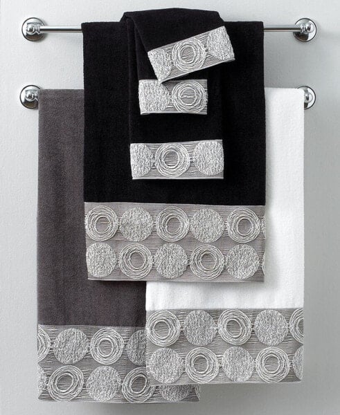 Galaxy Circle Bordered Cotton Hand Towel, 16" x 30"