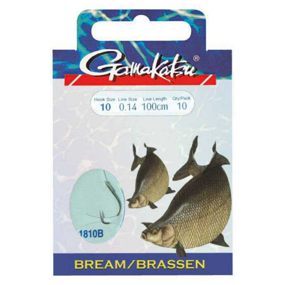 GAMAKATSU Booklet Br.Feeder 1810B Tied Hook 0.160 mm 75 cm