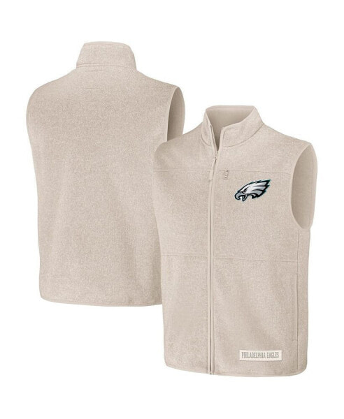 Men's NFL x Darius Rucker Collection by Oatmeal Philadelphia Eagles Full-Zip Sweater Vest