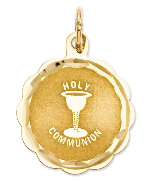 14k Gold Charm, Holy Communion Charm