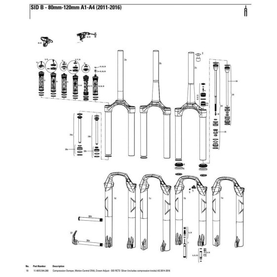 Запчасть для вилки RockShox SID RCT3 Spare Kit