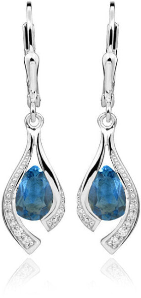 Glittering silver earrings SVLE0010SH8M400