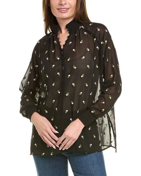 Cabi Embroidered Blouse Women's M