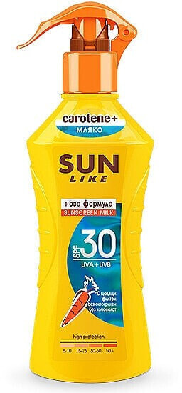 Sonnenschutzmilch mit Beta-Carotin und Vitamin E