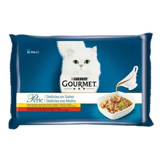 PURINA NESTLE Gourmet Perle Mini Filets In Sauce 4x85g Wet Cat Food