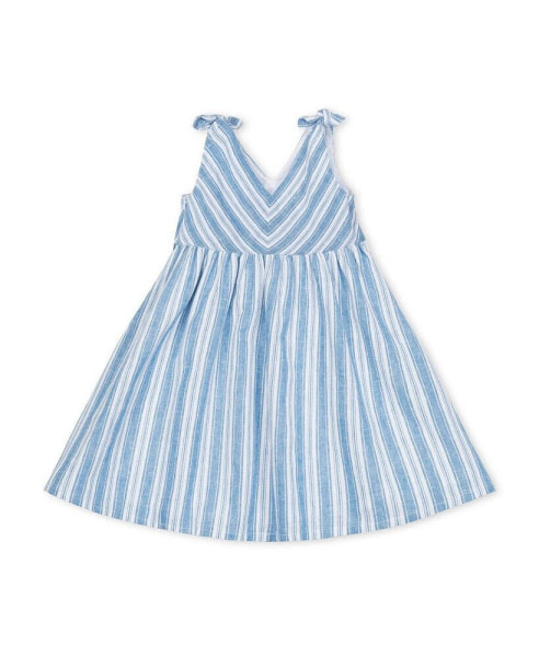 Girls' Sleeveless Bow Shoulder Swing Dress, Infant