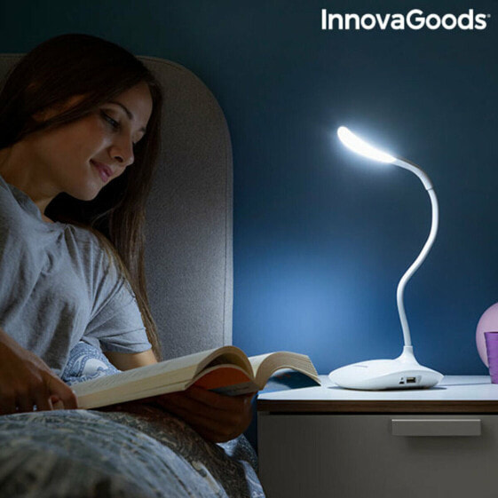 Rechargeable Touch-sensitive LED Table Lamp InnovaGoods Lum2Go White ABS Plastic (Refurbished A)