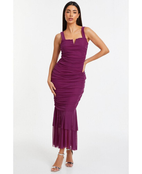 Women's Mesh Midi Dress