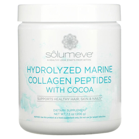 Биологически активная добавка Solumeve Гидролизованные морские коллагеновые пептиды с какао, 206 г