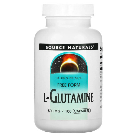 L-Glutamine, 500 mg, 100 Capsules