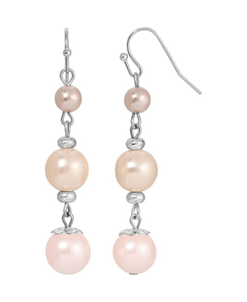 Multi Color Imitation Pearl Drop Earrings