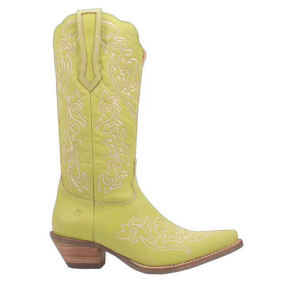 Dingo Flirty N' Fun Embroidered Snip Toe Cowboy Womens Green Casual Boots DI171