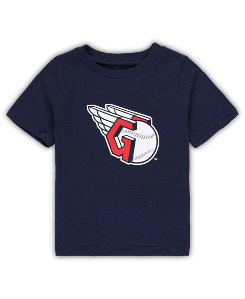 Infant Boys and Girls Navy Cleveland Guardians Team Crew Primary Logo T-shirt
