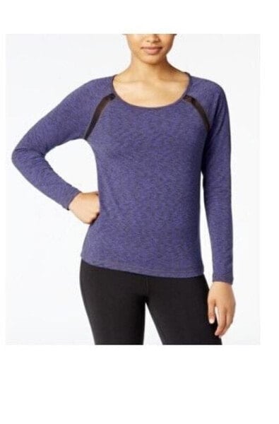 Ideology Space Dyed Long-Sleeve Top Blazing Purple S