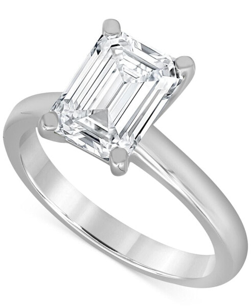 Кольцо Badgley Mischka Emerald-Cut 3.75ct. Emerald Gold