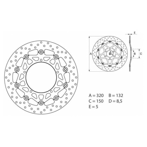 BREMBO 78B40871 brake disc