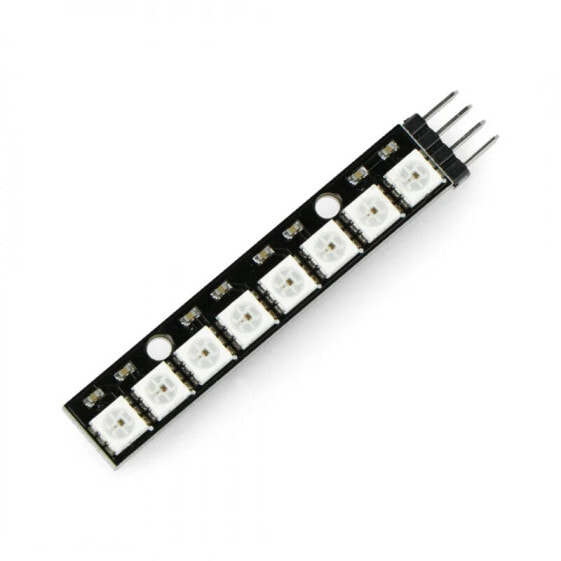 LED strip RGB WS2812 5050 x 8 LEDs - 53mm - soldered connectors