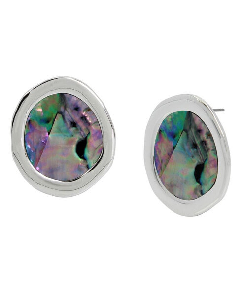 Abalone Sculpted Stud Earrings