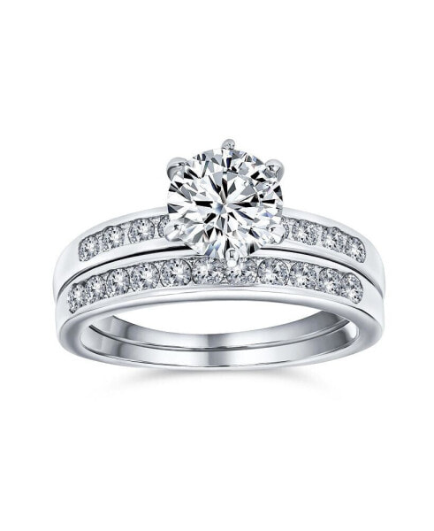 Кольцо Bling Jewelry Classic Traditional 2CT Round Solitaire