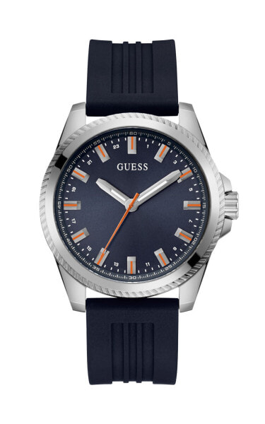 Guess Herren Armbanduhr Champ 44 mm navy, silber GW0639G1