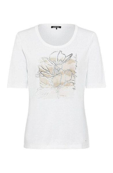 Women's 100% Cotton Short Sleeve Placement Print T-Shirt