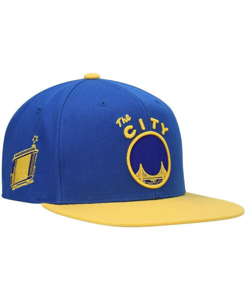 Men's Royal, Gold Golden State Warriors Hardwood Classics Snapback Hat