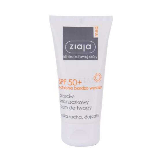 Ziaja Med Protective Anti-Wrinkle SPF50+ 50 ml sonnenschutz fürs gesicht Feine Linien & Falten für Frauen