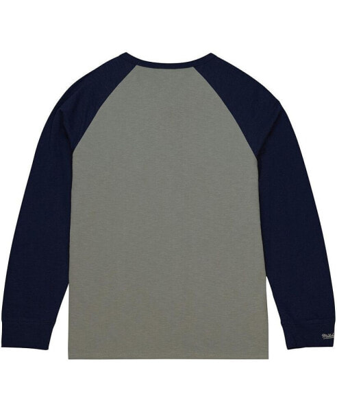 Men's Gray Georgetown Hoyas Legendary Slub Raglan Long Sleeve T-shirt