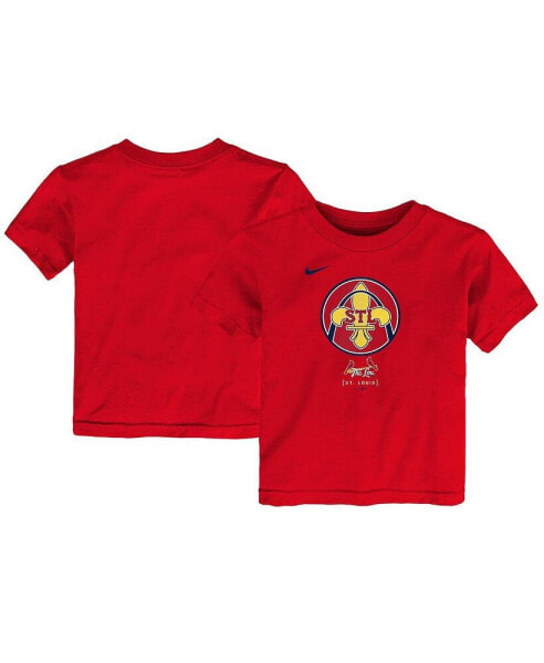 Toddler Boys and Girls Red St. Louis Cardinals 2024 City Connect Large Logo T-Shirt