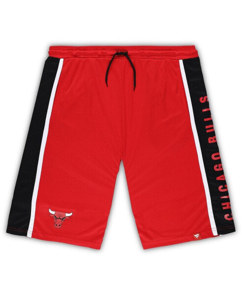 Men's Red Chicago Bulls Big and Tall Referee Iconic Mesh Shorts