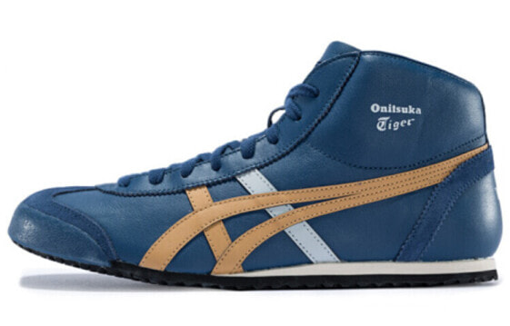 Onitsuka Tiger鬼塚虎 Mexico Mid Runner 中帮 生活休闲鞋 男女同款 蓝金 / Кроссовки Onitsuka Tiger Mexico Mid Runner HL328-400