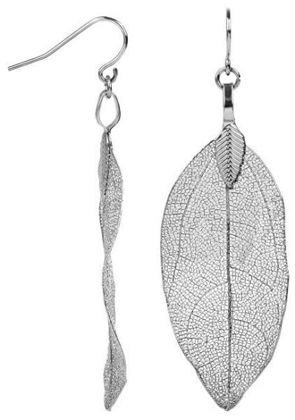 Silver earrings Laurel leaves Laurel