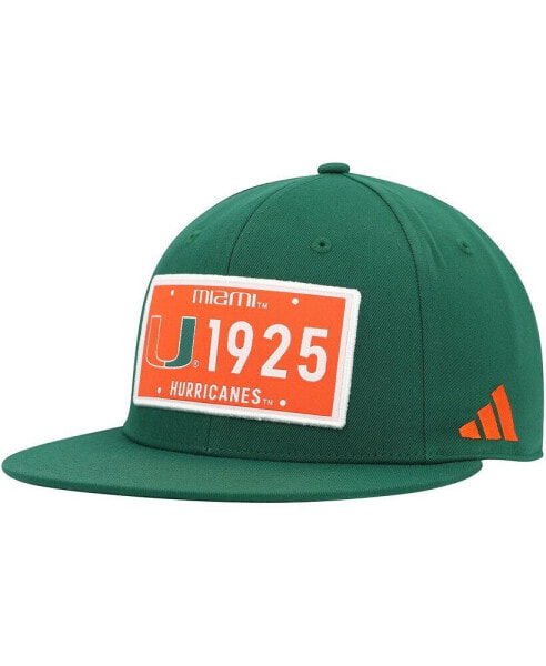 Men's Green Miami Hurricanes Established Snapback Hat
