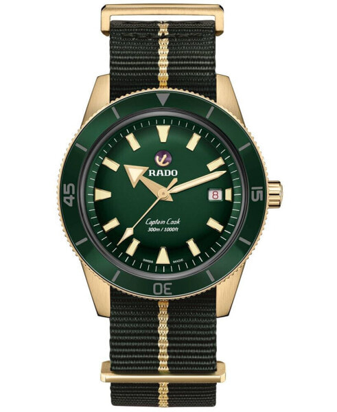 Часы Rado Captain Cook Green NATO 42mm