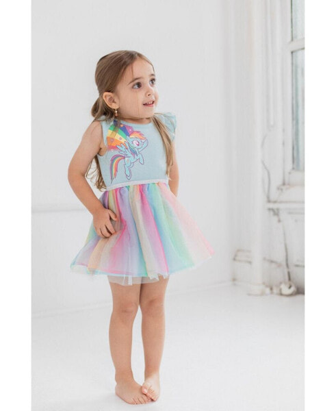 Pinkie Pie Rainbow Dash Girls Dress Toddler to Big Kid