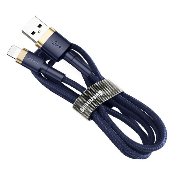 Wytrzymały nylonowy kabel przewód USB Iphone Lightning QC3.0 1.5A 2M niebieski