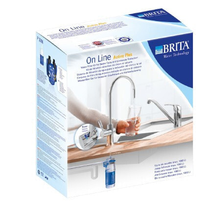Фильтр для воды подмойочный BRITA On Line Active Plus Серебристый