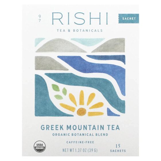 Greek Mountain Tea, Caffeine Free, 15 Sachets, 1.37 oz (39 g)