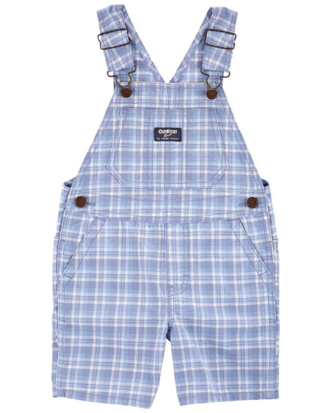 Toddler Plaid Shortalls 3T