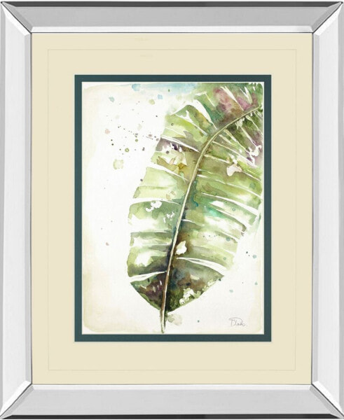 Watercolor Plantain Leaves II by Patricia Pinto Mirror Framed Print Wall Art, 34" x 40"