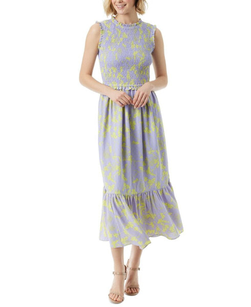 Women's Mira Floral-Print Smocked Maxi Dress