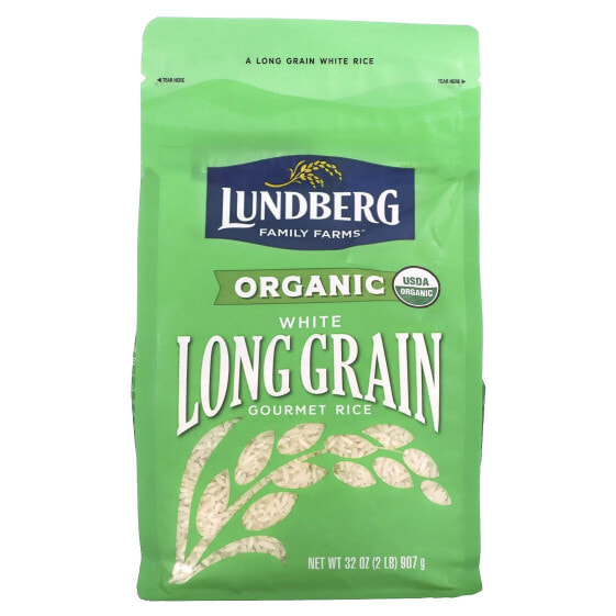 Лундверг, Органический белый длиннозерный рис, 907 г (2 фунта)