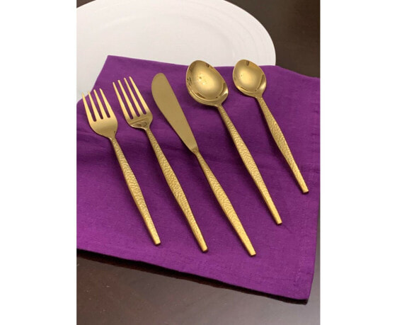 20 Piece Gold Flatware Set, Service for 4