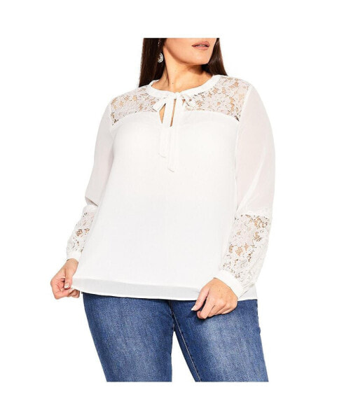 Plus Size Mysterious Lace Top