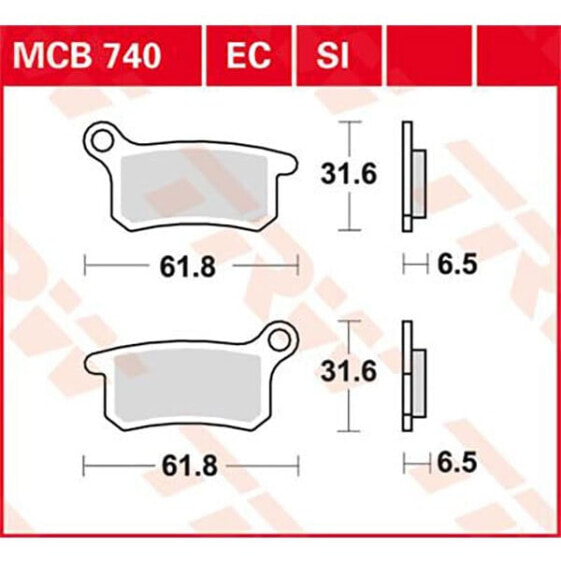 TRW Ec-Organic Offroad Husqvarna CR 65 12 Front Brake Pads