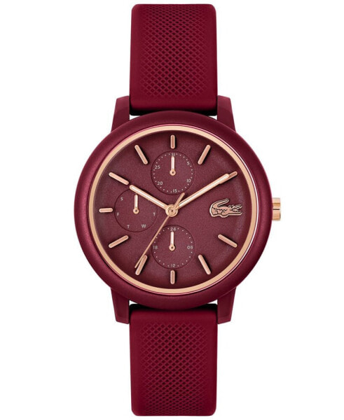 Часы и аксессуары Lacoste женские L.12.12 Multi Burgundy Silicone Strap 38мм