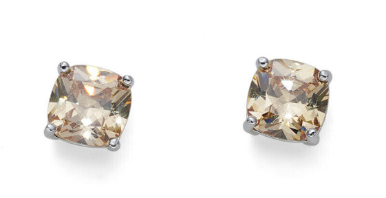 Timeless earrings with yellow cubic zirconia Amanor 23052 YEL